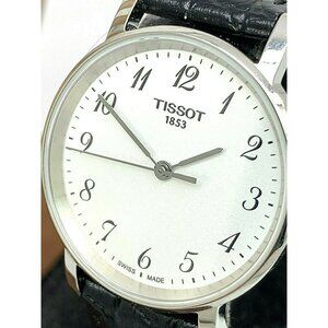 Tissot Women's Watch Swiss Quartz Silver Dial 30mm Black Leather T1092101603200